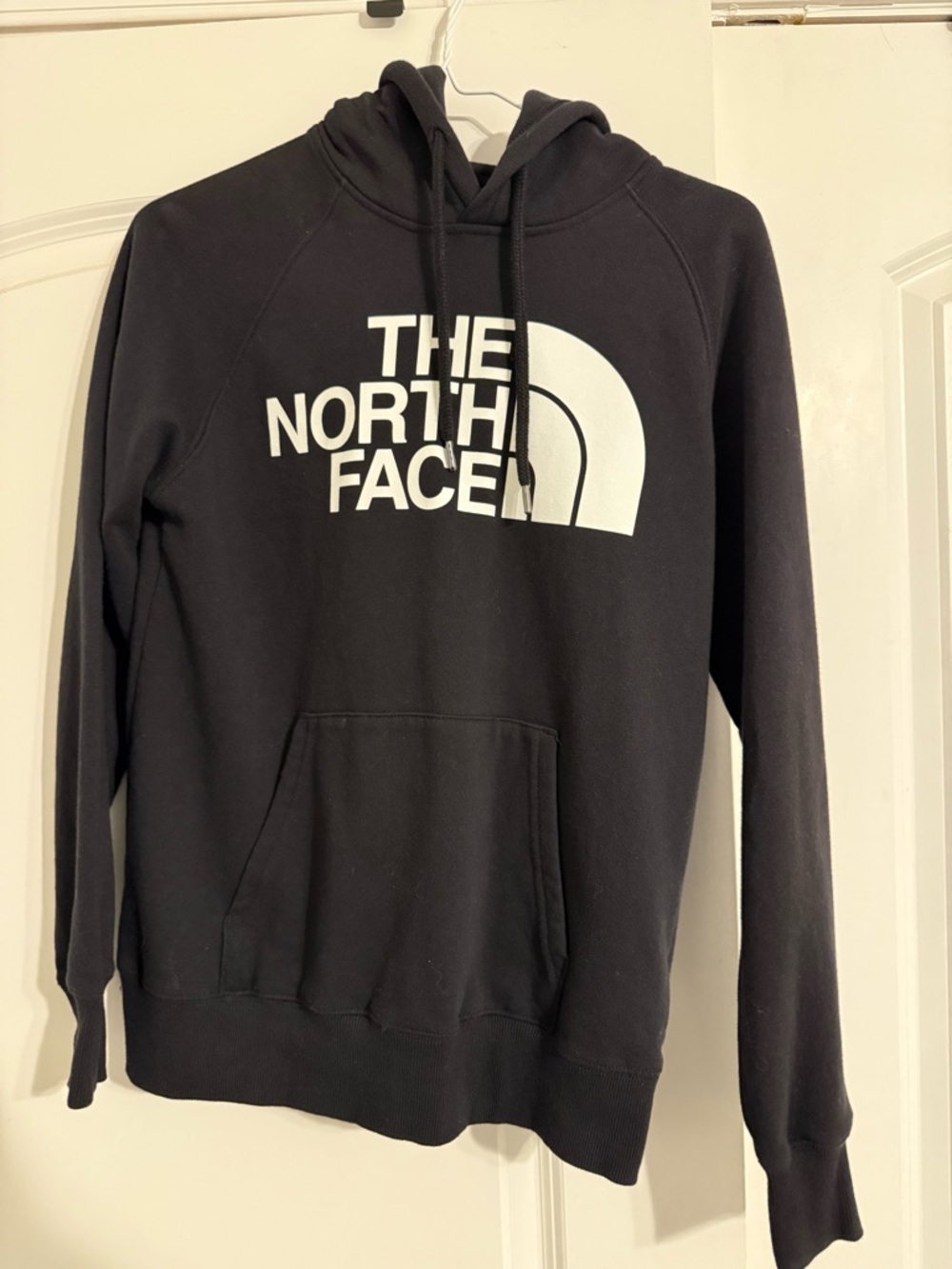 The North Face Black Hoodie with White Logo